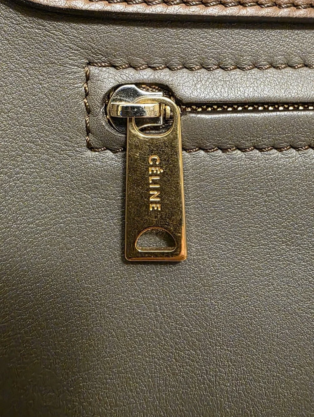 Celine | Tricolor Brown Leather And Rust Suede Medium Trapeze Bag - Picture 6 of 16